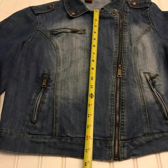Joy joy jeans jacket Sz large - Picture 4 of 5